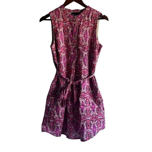 Women's Cynthia Rowley Pink Printed Sleeveless Dress - Picture 1 of 11